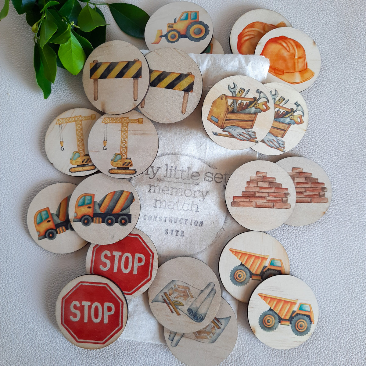 construction site - memory match – my little set