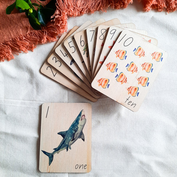 1-10 Sea Life - Mini Flash Cards