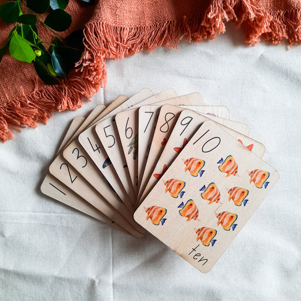 1-10 Sea Life - Mini Flash Cards