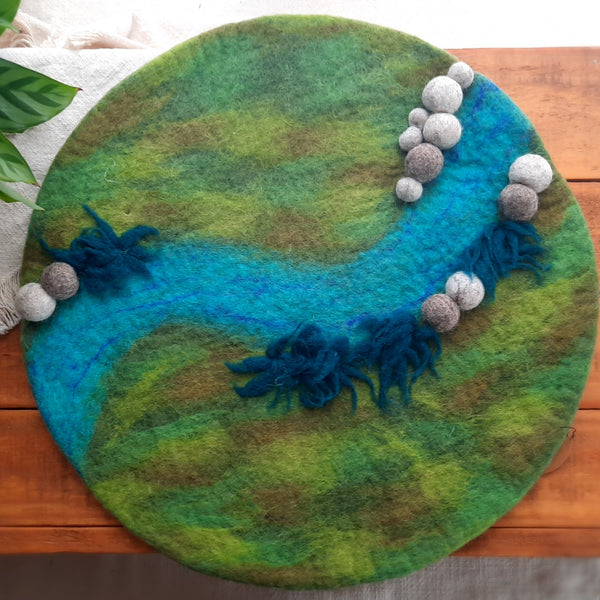 River Round Felt Play Mat