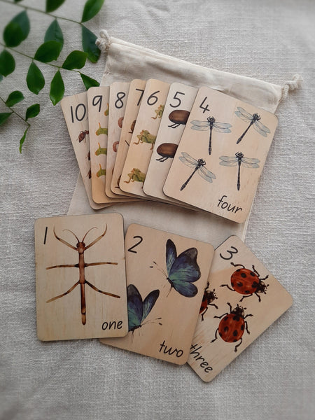 1-10 Minibeasts - Mini Flash Cards
