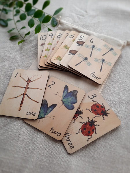 1-10 Minibeasts - Mini Flash Cards