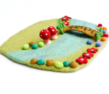 Fairy River and Bridge Felt Play Mat