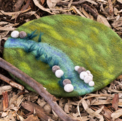 River Round Felt Play Mat