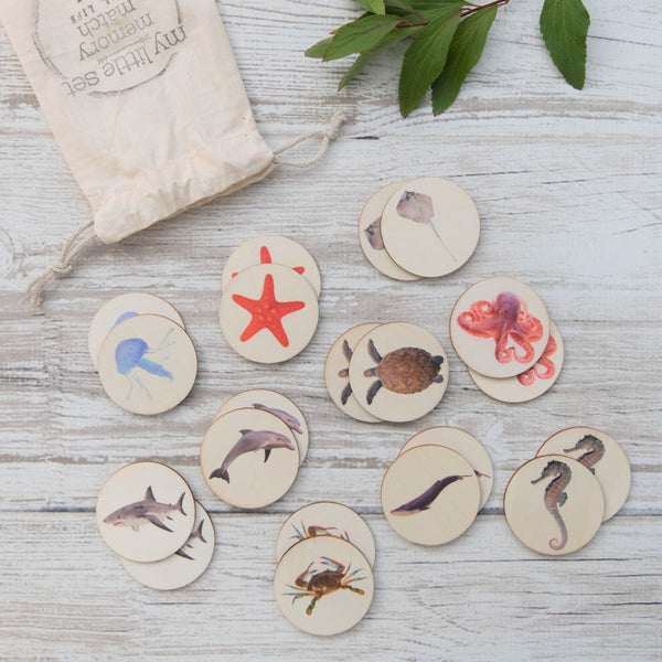 ocean animals real life - memory match