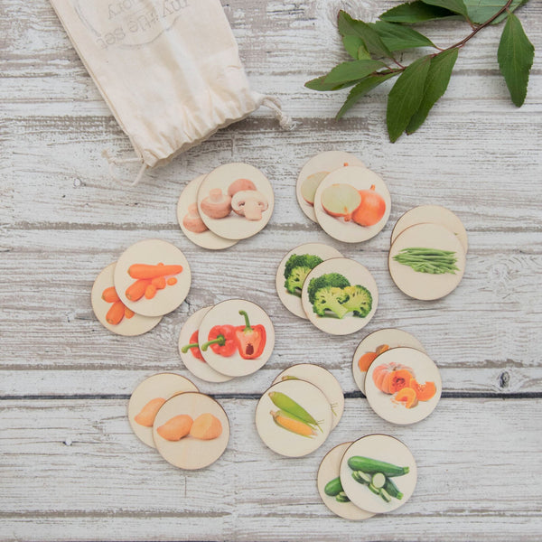 vegetables real life - memory match