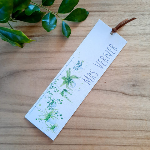 Hanging Plants - Personalised Bookmark