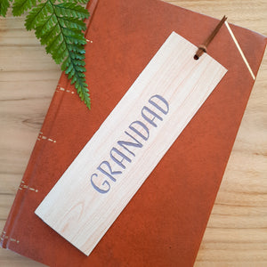 Wood Grain - Personalised Bookmark