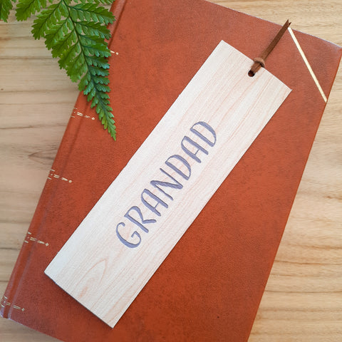 Wood Grain - Personalised Bookmark