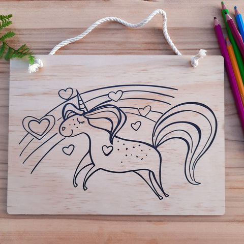 Unicorn - Colouring Board