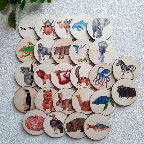 alphabet hunt - alphabet animals - activity board