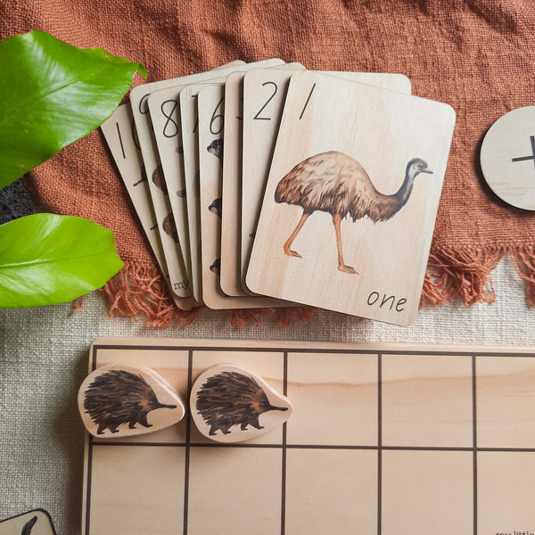 1-10 Aussie Animals - Mini Flash Cards