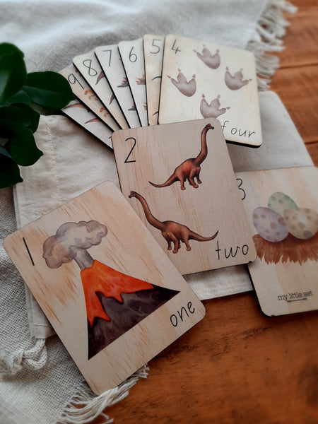 1-10 Dinosaurs - Mini Flash Cards