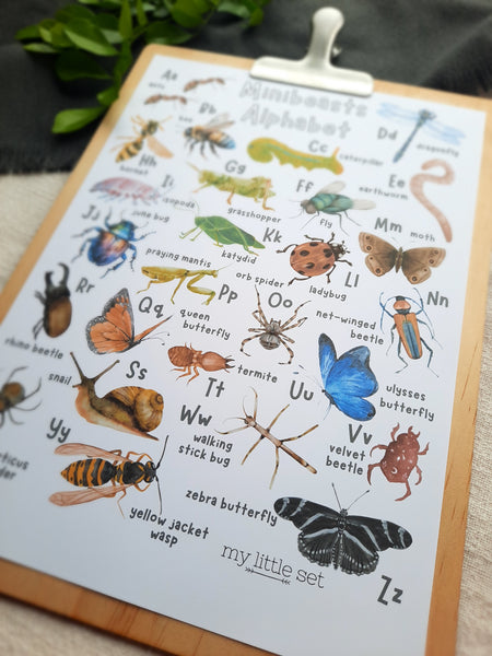Minibeasts Alphabet - Printable