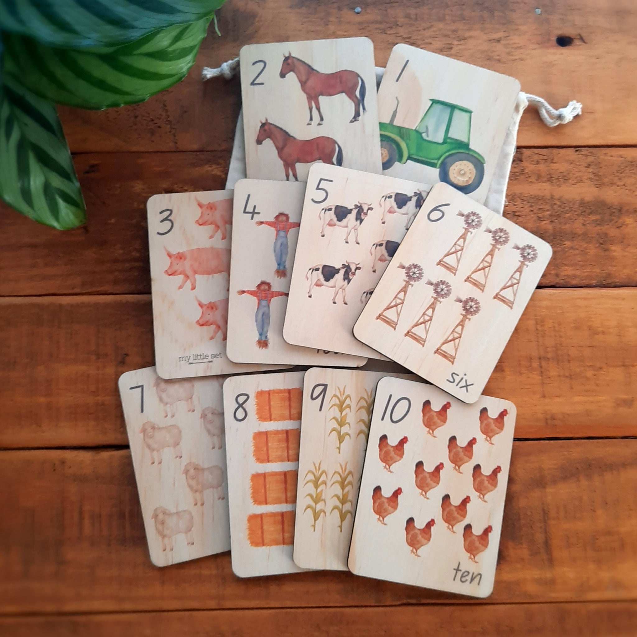 1-10 Farm Life - Mini Flash Cards