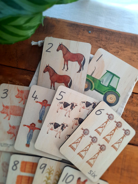 1-10 Farm Life - Mini Flash Cards