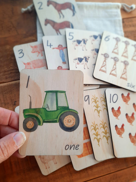 1-10 Farm Life - Mini Flash Cards