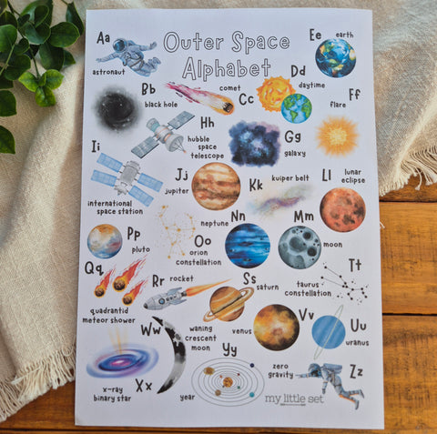 Outer Space Alphabet - Printable