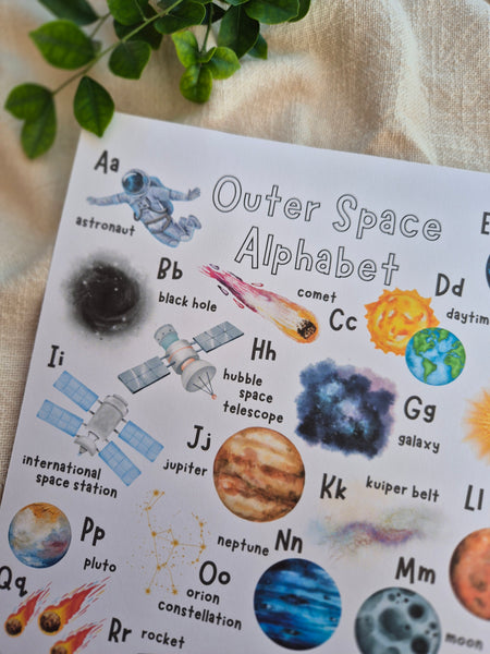 Outer Space Alphabet - Printable