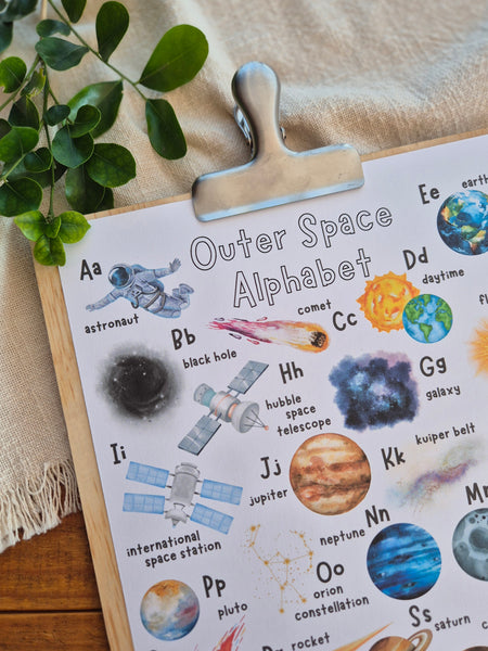 Outer Space Alphabet - Printable