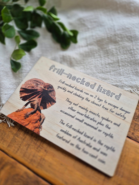 Frill-Necked Lizard - Info Card