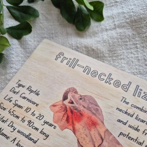 Frill-Necked Lizard - Info Card