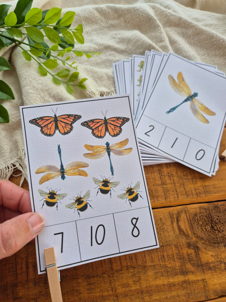 Minibeasts 1-20 Number Match Printable