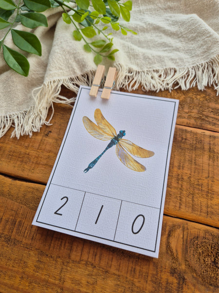 Minibeasts 1-20 Number Match Printable