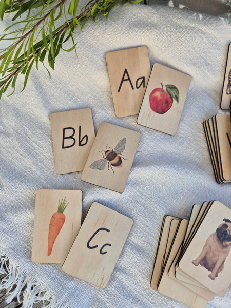 alphabet sounds - mini tiles - memory match