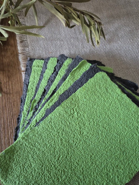 Handmade Paper Pack - Green Grey