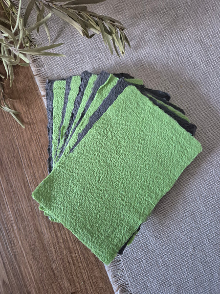 Handmade Paper Pack - Green Grey