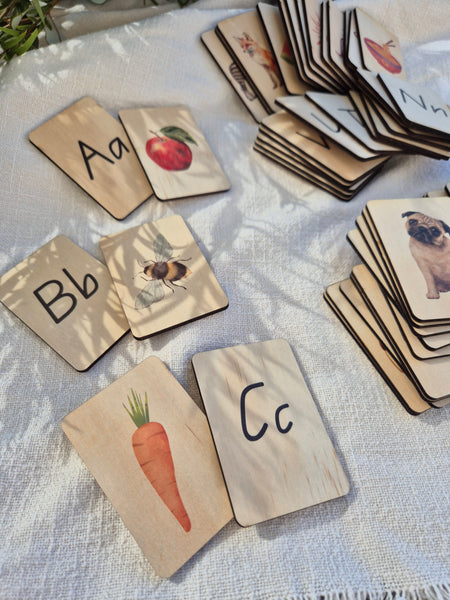 alphabet sounds - mini tiles - memory match