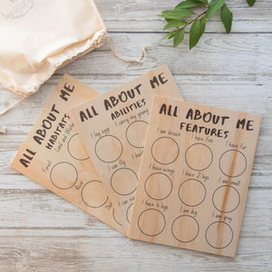 all about me - boards only - activity board