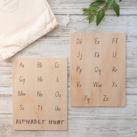 alphabet hunt - boards only - activity boards